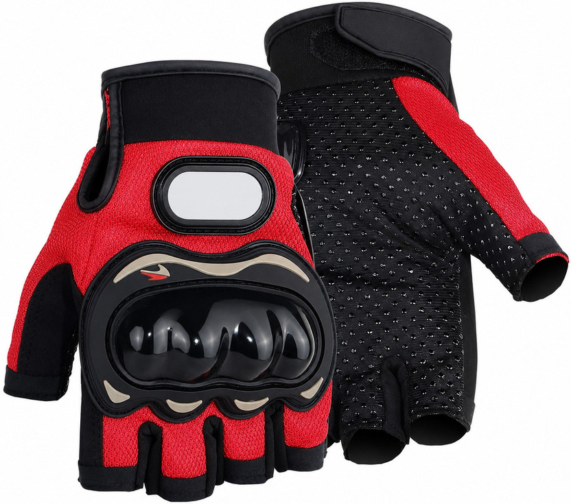 sportioz Half finger riding gloves Riding Gloves(Red)