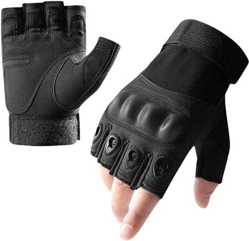 GYMGALAXY Riding Gloves for Men Bike Riders - Special Tactical Gloves Riding Gloves(Black)