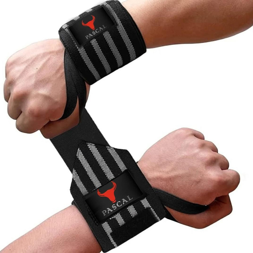 Pascal Hand Wrap For Gym Gym & Fitness Gloves(Grey & Black)