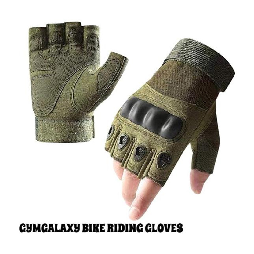 GYMGALAXY Riding Gloves for Men Bike Riders - Special Tactical Gloves Riding Gloves(Green)