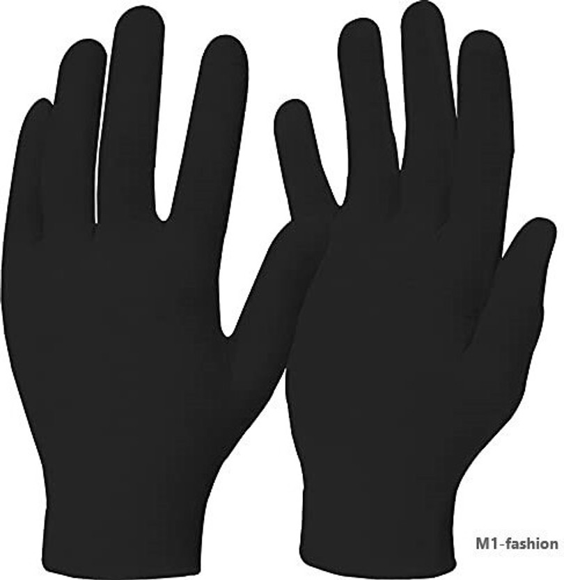 M1-fashion Summer Cotton Sun Protection Gloves Cotton Hand Gloves for Bike Riding Riding Gloves(Black)