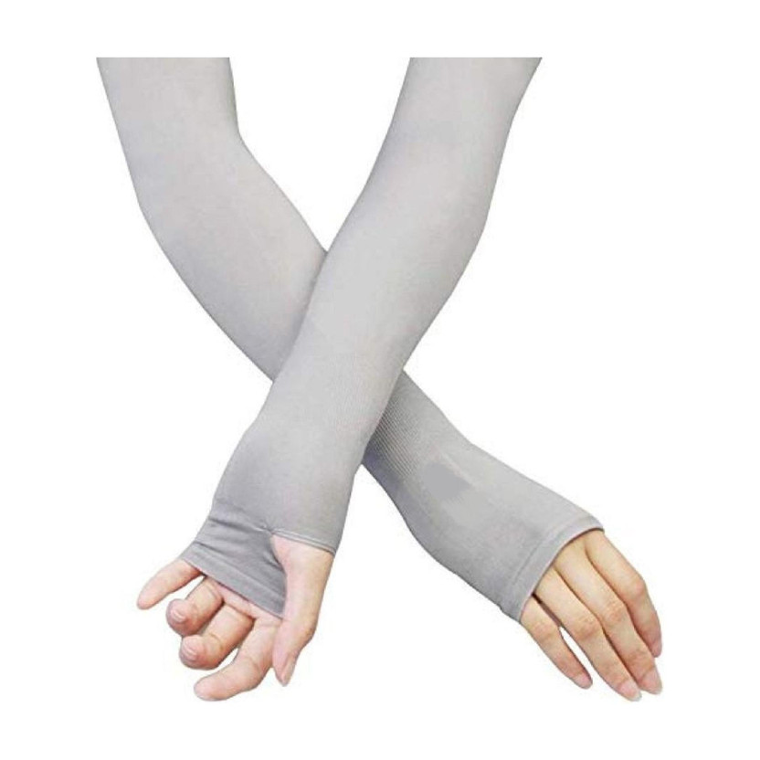 Auto Hub Grey-Arm-Sleeves-1Pc Cycling Gloves(Grey)