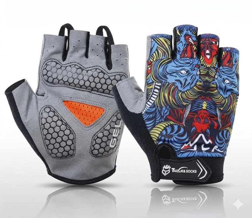 JERN Breathable Anti-slip Cycling Gloves Gel Padding Bike Gloves Cycling Gloves(Multicolor)