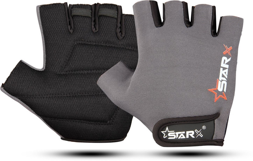 STARX Nexa Axq Gym Gloves Grey Black for Men and Women Gym & Fitness Gloves(Nexa-axq/black-grey)