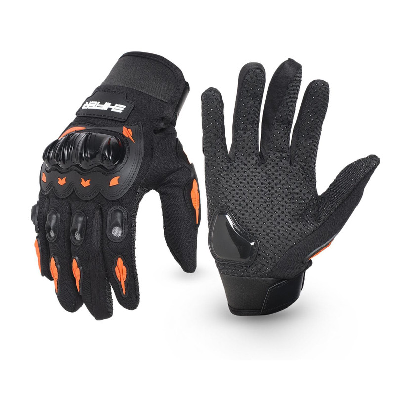 SHIFTER SHIFTER Bike Riding Motorcycle Gloves Multipurpose With Knuckle Protection Men Women Riding Gloves(BLACK-ORANGE) - Flipkart Deal