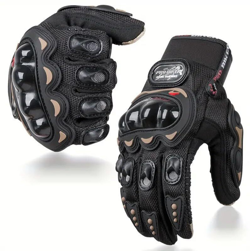 ProRider Stylish Pro Bikers Gloves Black (Pair of 1) Riding Gloves(Black)