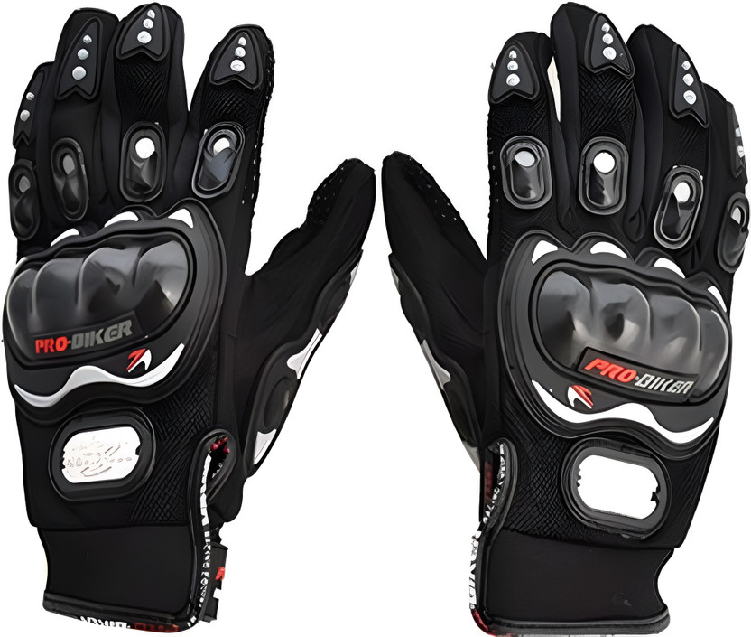 LEVOT Pro-Biker Full Finger Riding Gloves for Men – Pack of 1 Pair Riding Gloves(Black)
