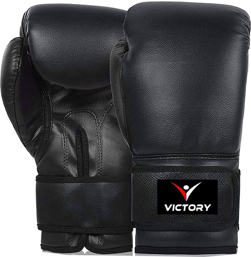 VICTORY Boxing Gloves , Bouncer Boxing Gloves ,MMA Gloves 12 OZ for Men and Women Boxing Gloves(Black)
