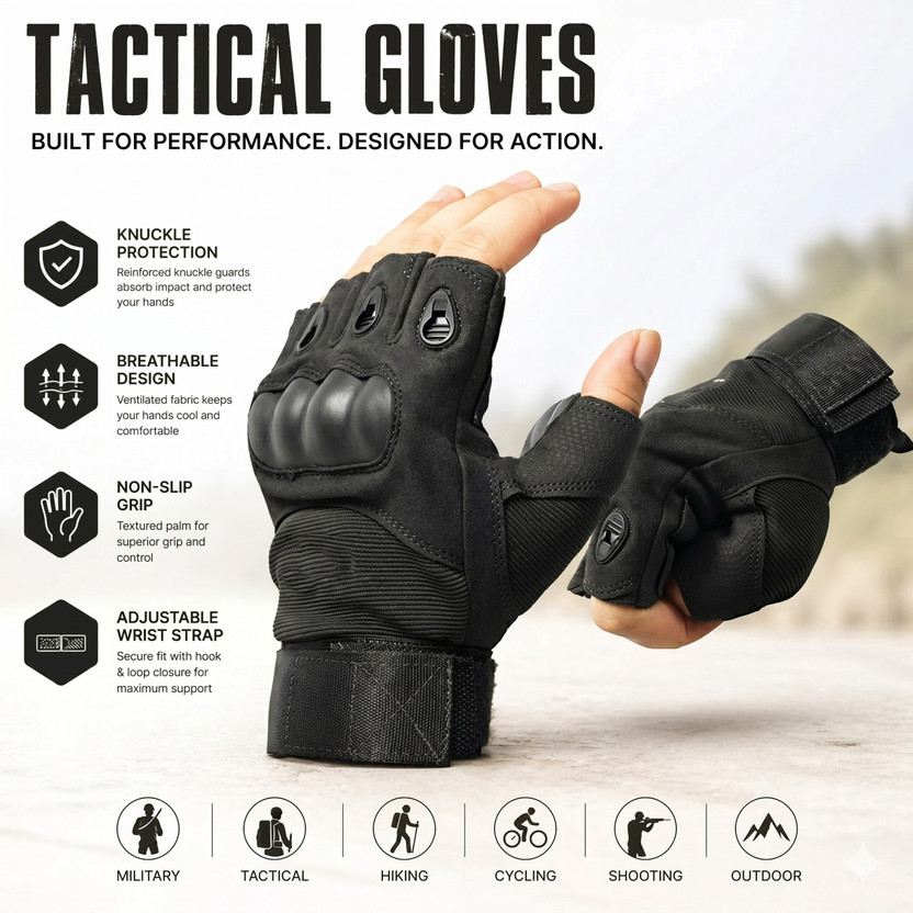 whinsy whinsy Half Comfortable Leather Padded Gym Sports Gloves For Men and Women Racing & Gym Riding Gloves(Black) - Flipkart Deal