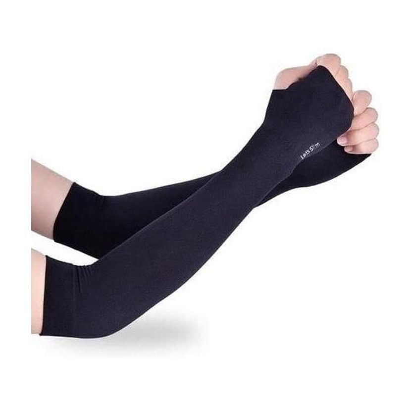 Homeistic Homeistic Applience Cotton Finger Arm Sleeves/Hand Socks - UV/Sun Protection Finger Cut Arm Sleeves Gym & Fitness Gloves(Black) - Flipkart Deal