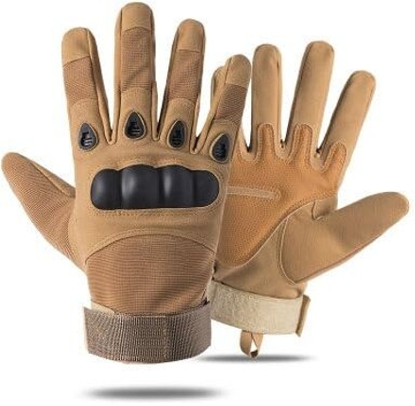 SHIFTER Winter Hand Gloves For Bike Riding Men Women With Knuckle Protection Riding Gloves(Brown)