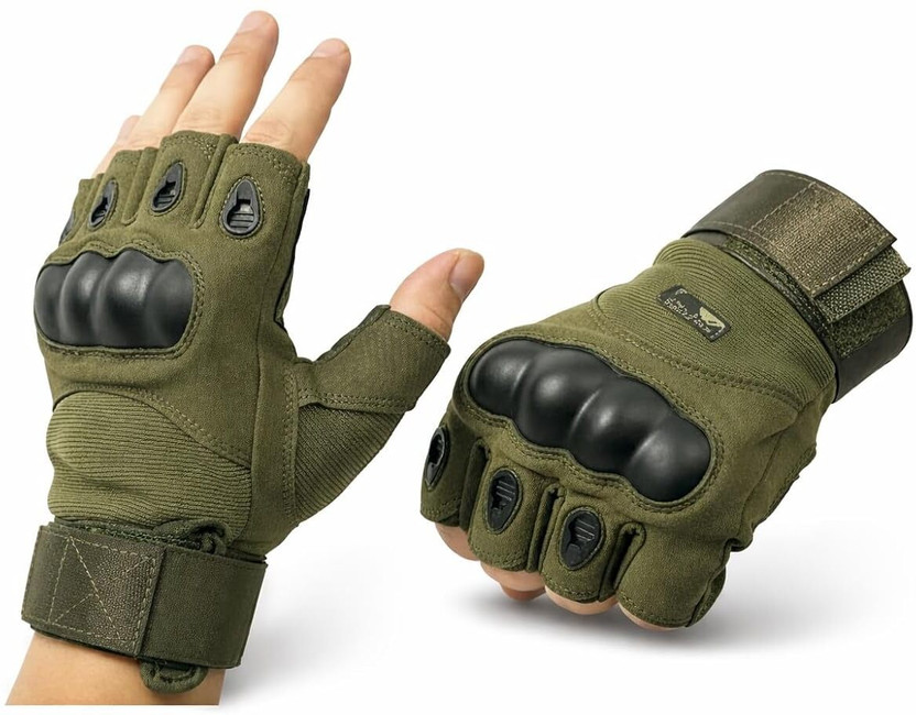 Prakavi Hand Gloves for Bike Riding/Cycling | Army Green – 1 Pair (Army Green) Riding Gloves(Army Green)