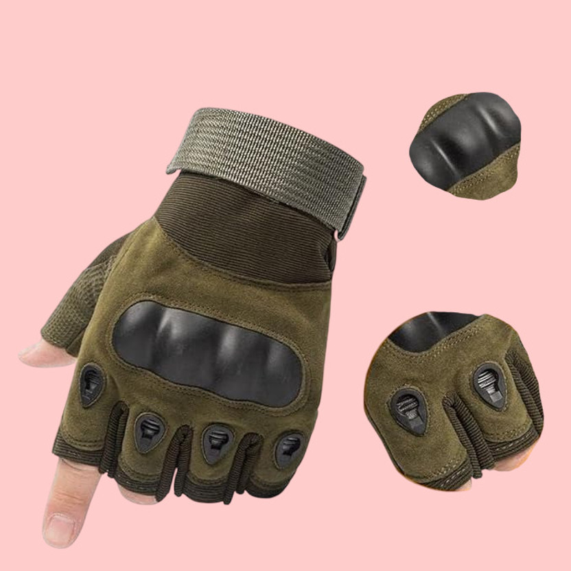 POSTURE Riding Gloves For Men Bike Riders - Special Tactical Gloves Rubber Knuckle Green Riding Gloves(Green)