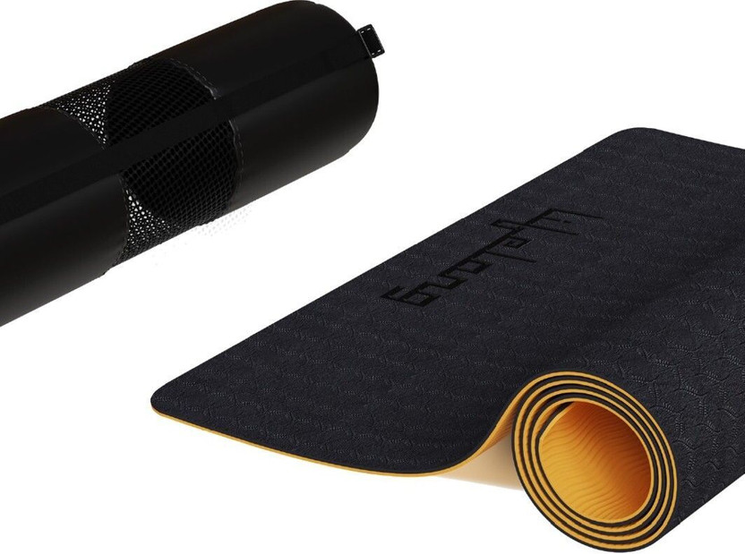 Lifelong LLYM223 Dual Color EVA Material Anti-Slip Black, Orange 6 mm Yoga Mat