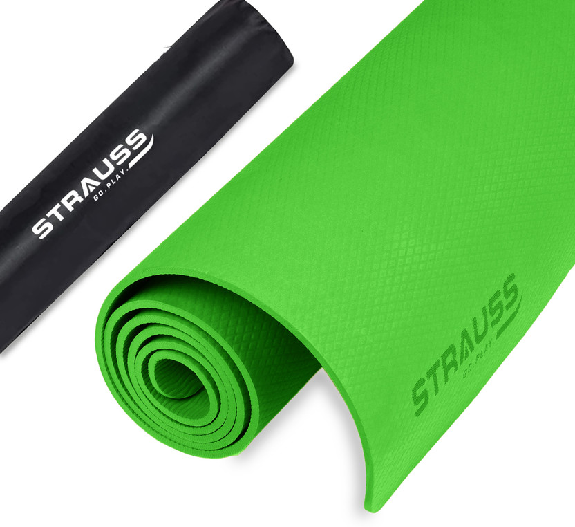 Strauss Anti Skid EVA Yoga Mat with Carry Bag 6 mm Yoga Mat