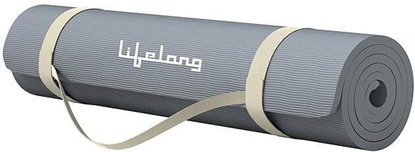 Lifelong EVA Material Anti-Slip Grey 4 mm Yoga Mat