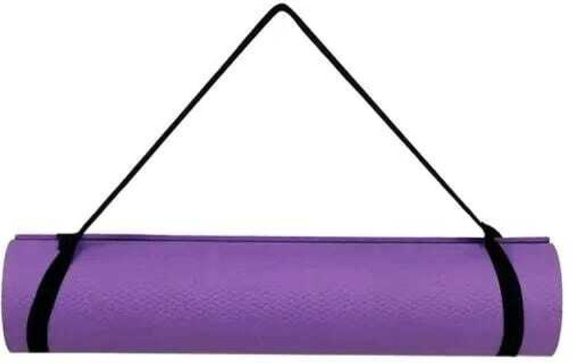 Tijarat Tijarat Premium Anti‑Slip Yoga Mat with Carry Strap – Purple Purple 4 mm Yoga Mat - Flipkart Deal