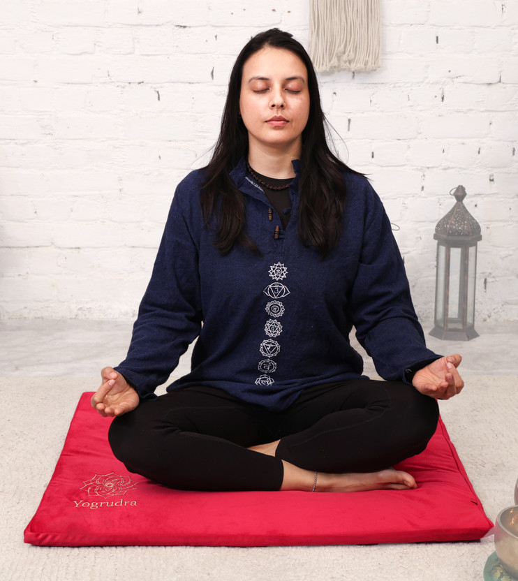 YOGRUDRA YOGRUDRA Meditation Pad Red 75 mm Yoga Mat - Flipkart Deal