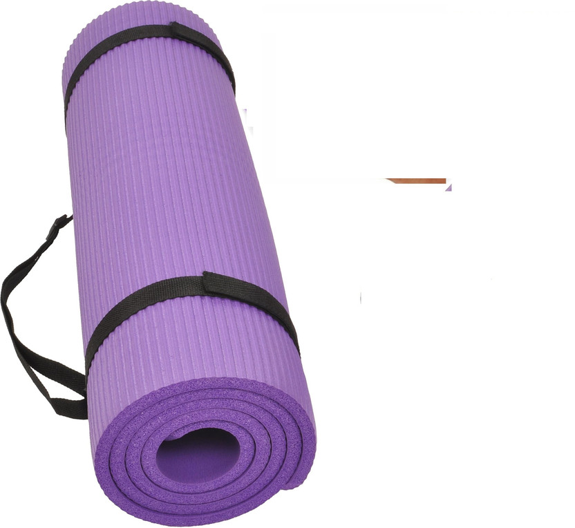 laxmi traders Yoga Mat for man with Carry Strap 4mm Thick Anti-Slip Eco-Friendly EVA Material Purple 4 mm Yoga Mat