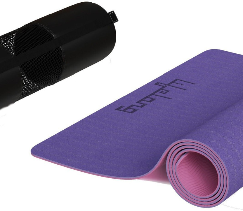Lifelong LLYM112 Dual Color TPE Material Anti-Slip Purple, Pink 6 mm Yoga Mat