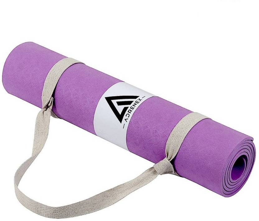 Adrenex by Flipkart yoga mat ( 6mm ) Purple 6 mm Yoga Mat Buy Adrenex