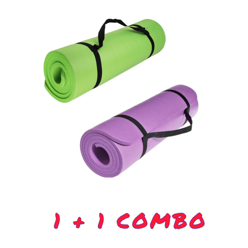 Fly Lite DUAL DELIGHT YOGA MAT COMBO Purple, Green 4 mm Yoga Mat