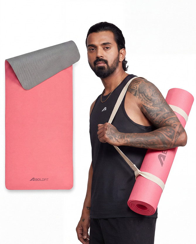 BOLDFIT FK-BYM06 Super Foam YogaMat with Strap – 6mm Anti-Slip Exercise Mat for Unisex 6 mm Yoga Mat