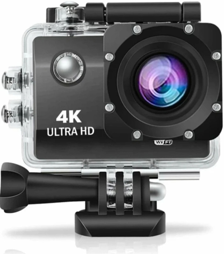 RUBICON 4K Breaker V2 Breaker V8 4K 20MP WiFi Underwater Sports Camera 30M Waterproof Sports and Action Camera(Black, 16 MP)