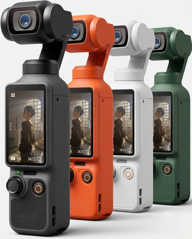 hyteck pocket camera HD 270° Rotating lens – compact digital camera Sports and Action Camera(Multicolor, 20 MP)