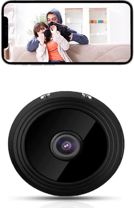 OSHSIZ WIFI SECURITY CAMERA Mini 1080p Smart Camera with WiFi Remote Access, Motion Sensor & Night Mode Sports and Action Camera(Black, 4 MP)