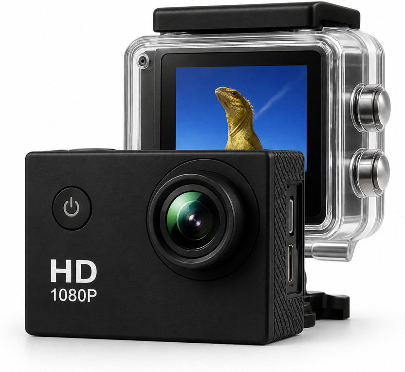 Camzyx HD Action Camera Series HD Pro Action Camera Sports and Action Camera(Black, 12 MP)