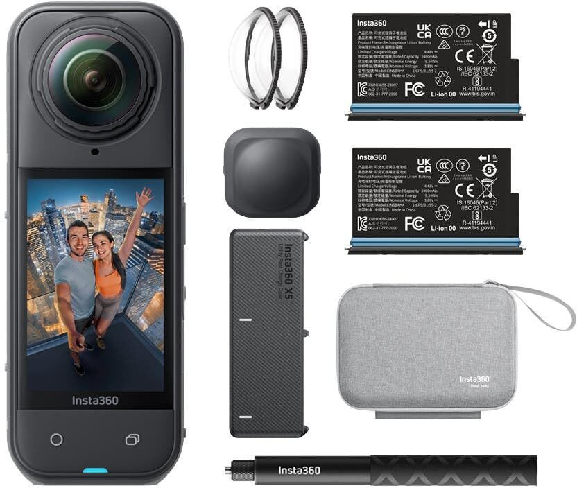 Insta360 X5 Essentials Bundle Sports and Action Camera(Black, 72 MP)