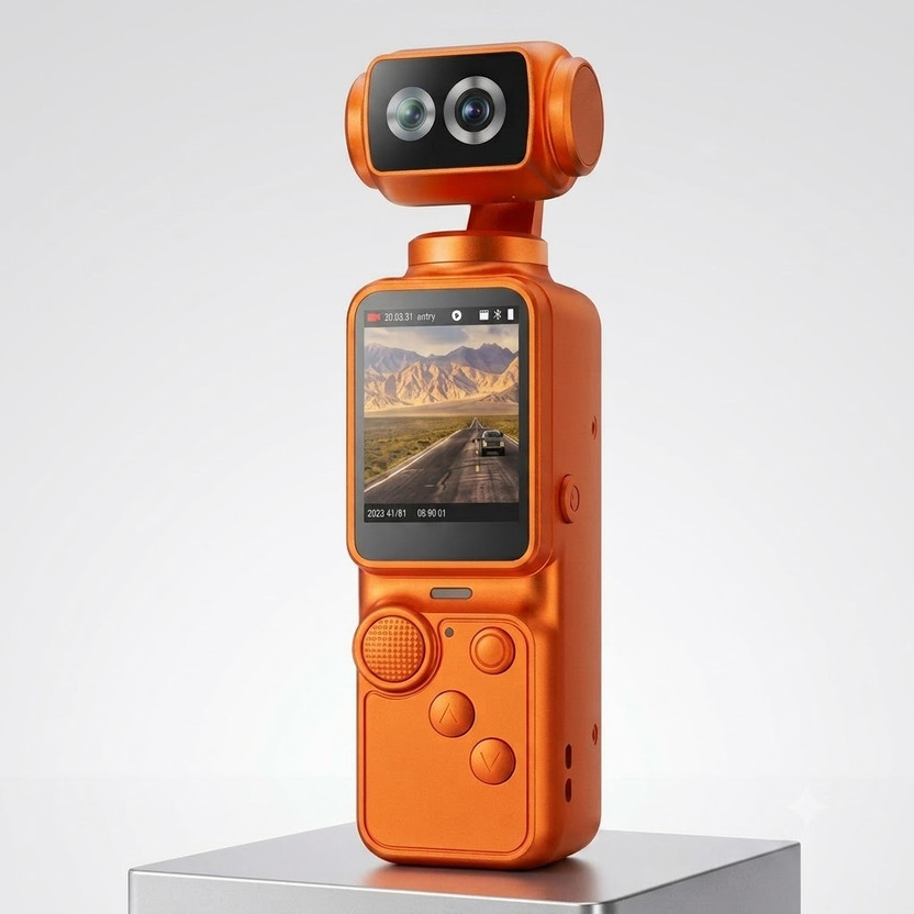 fliptech POCKET CAMERA Smart mini camera – ultra hd & 270° Rotating lens Sports and Action Camera(Multicolor, 20 MP)