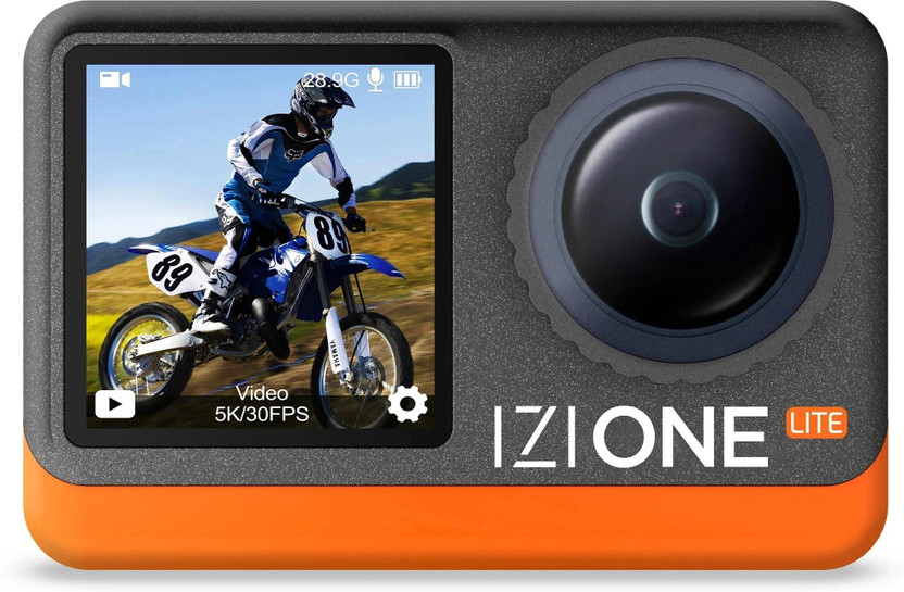 IZI ONE LITE Action Camera One Lite 5K Action Camera - 4K 60FPS 50MP Ultra HD Smallest Action Camera Sports and Action Camera(Grey, 50 MP)