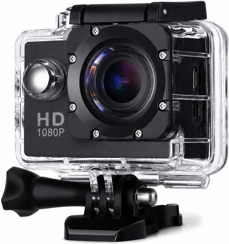 Lensora HD Action Camera Series HD Pro Action Camera Sports and Action Camera(Black, 12 MP)