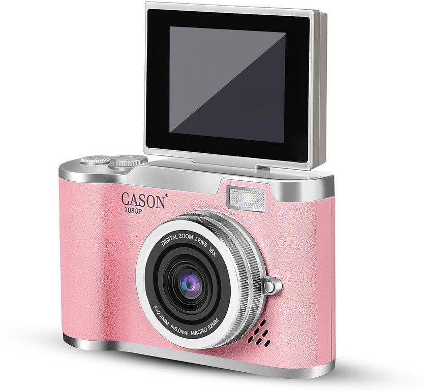 CASON 07 kids camera 48MP Digital Camera for Kids-Real Photo & Video Mini Camera for Photography Sports and Action Camera(Pink, 640 MP)