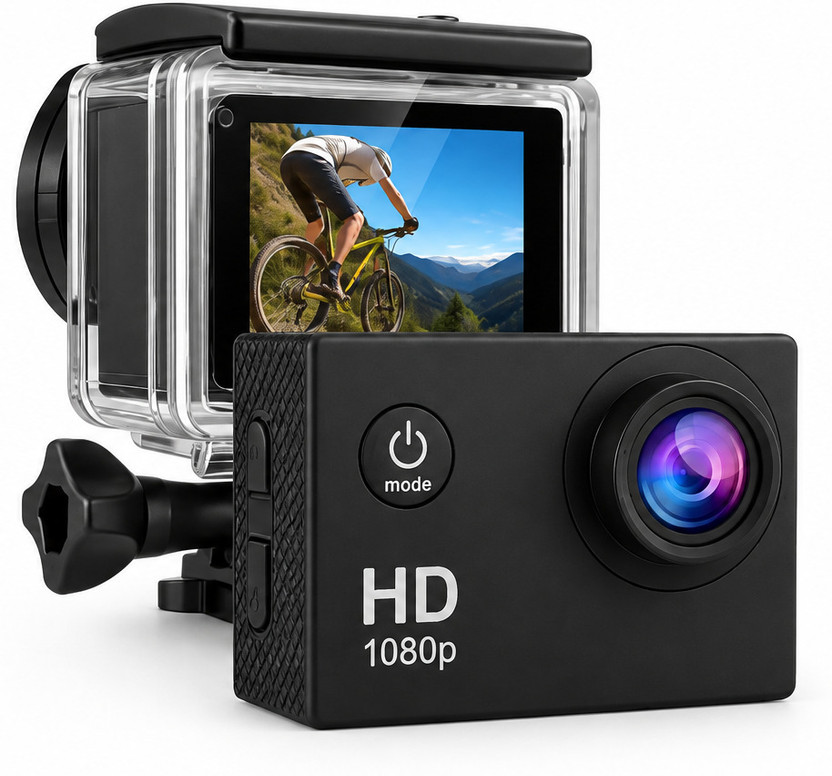 Avixa Avixa HD Action Camera Series Action Camera Wide-Angle Lens with 2 Inch Display Accessories 16MP Sports and Action Camera(Black, 1080 MP) - Flipkart Deal