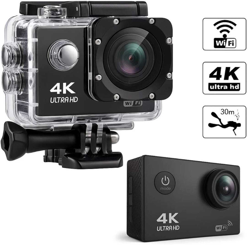 TYPDO 4K Beam X1 Beam X7 4K Ultra HD 20MP WiFi Waterproof Sports DV Camera Sports and Action Camera(Black, 16 MP)