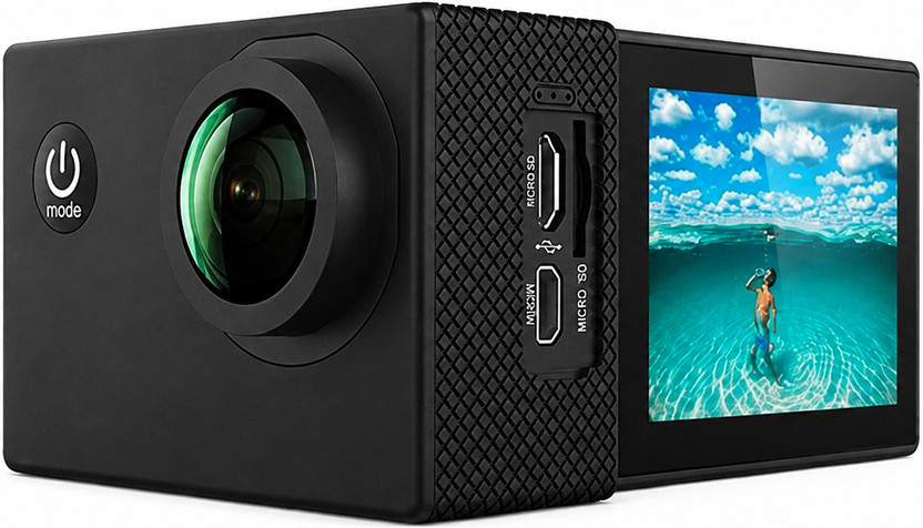 CAMPIX CAMPIX HD Action Camera Series Action Camera Wide-Angle Lens with 2 Inch Display Accessories 16MP Sports and Action Camera(Black, 1080 MP) - Flipkart Deal