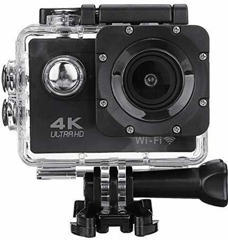Rhobos NEW [1+1 Years Replacement Warranty] 4K Ultra HD Water Resistant Sports Ac Sports and Action Camera(Black, 12 MP)