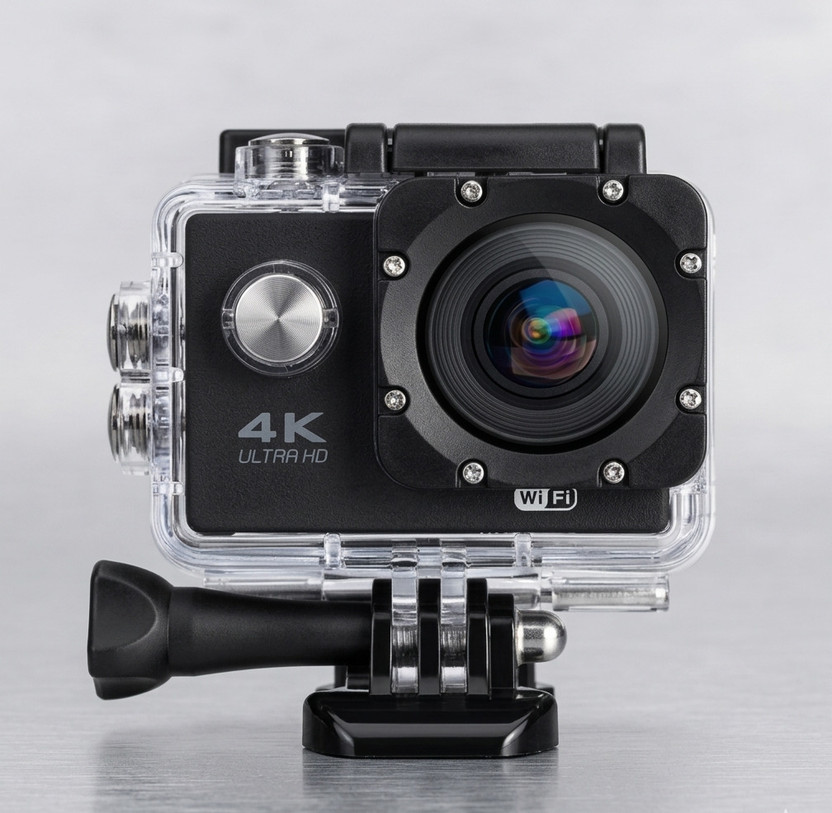 TRYCON 4K Blaze X Blaze X1 4K 20MP WiFi 30M Waterproof Sports Action Camera Sports and Action Camera(Black, 16 MP)