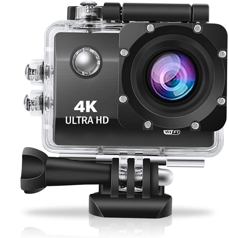 Orlov Orlov action camera 4K Action Camera with WiFi, 170° Wide Angle Lens, Waterproof Case, 128 GB Sports and Action Camera(Black, 12 MP) - Flipkart Deal