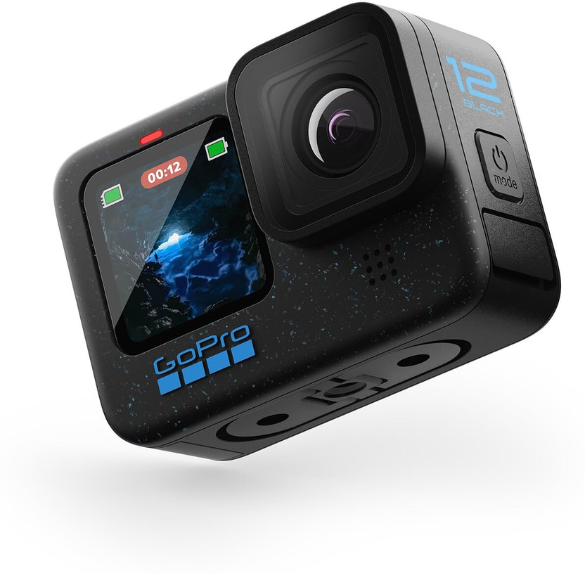 GoPro HERO12 DualLCDScreens 5.3K60 UltraHDVideo HyperSmooth 6.0withAutoBoostWaterproof Sports and Action Camera(Black, 27 MP)