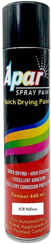 apar Spray Paint JCB YELLOW-440ml For JCB Cranes, Industrial Powder coatings etc. JCB YELLOW Spray Paint 440 ml(Pack of 1)