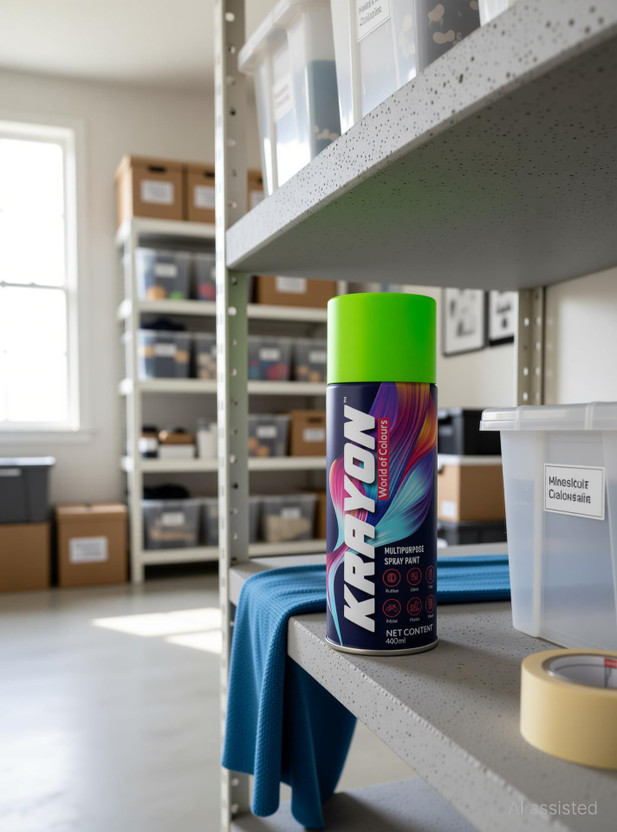 Banna Fluorescent Green Spray Paint 440 ml(Pack of 1)