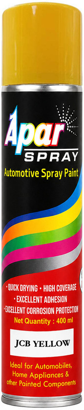 apar Spray Paint JCB YELLOW-400ml For JCB Cranes, Industrial Powder coatings etc. Yellow Spray Paint 440 ml(Pack of 1)