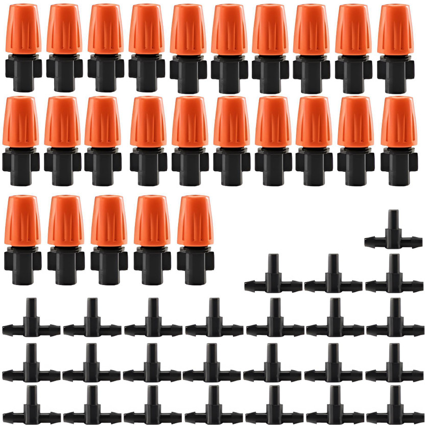 Vinayakart Vinayakart Orange Nylon Misting Nozzle Drip Irrigation Kit sprinkler nozzles Pack of 25 greenhouse, agriculture, lawn, garden, sprinkler irrigation - Flipkart Deal