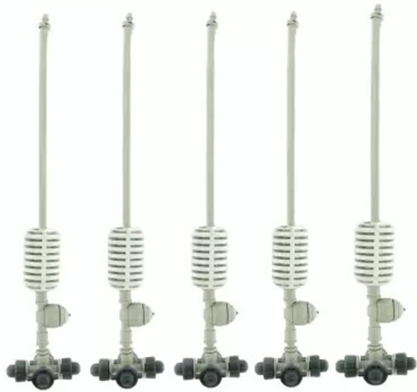 Rarehaunt 05 Pc-Irrigation Fogger 4 Way System With Check Valve for Sprinkler Irrigation Garden, Greenhouses, Mist Cooling System , Poultry Farms. Hose-end Sprayer