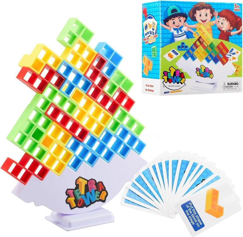 Pandaworld Swing Stack High Child Balance Building Block 2-4 Players | Interactive STEM Toy(Multicolor)