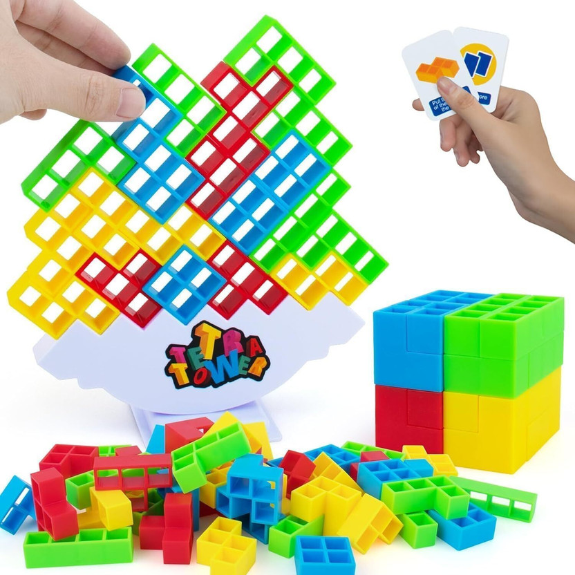 MY BABY LOVE A PERFECT CARE 16 Pcs Stack Tower, Swing Stack High Child Balance Building Block(Multicolor)